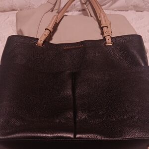 Michael Kors Black and Tan Tote Bag
